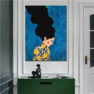 تابلو بوم چاپی لاویا طرح نقاشی ترک زن کد ART-1064