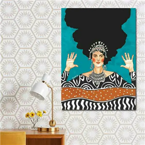 تابلو بوم چاپی لاویا طرح نقاشی ترک زن کد ART-1063