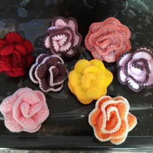 کش مو بافتنی طرح گل