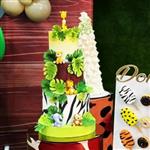 کیک فوندانت جنگل حیوانات با تاپر های مورد تایید شما