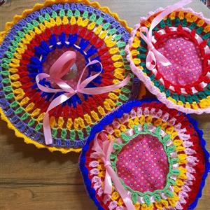 سرویس دم کنی قلاب بافی شده همراه با زیره ی پارچه نسوز مخصوص دم کنی