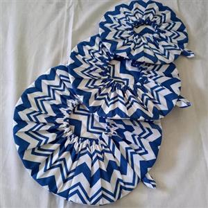 دم کنی سفید سه سایز مطلسه دوزی شده کاملا دست دوزی شده کار تولید خودمه