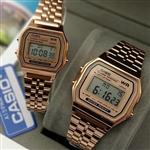 ست ساعت مچی زنانه و مردانه کاسیو نوستالژیک رزگلد casio