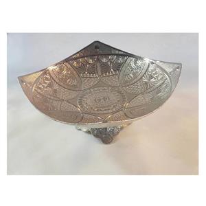 شکلات خوری استیل پایه دار نقره ای 