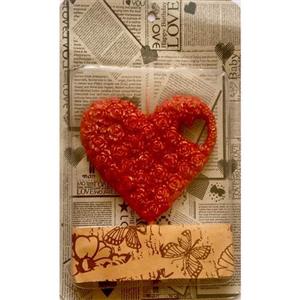 شمع طرح قلب قرمز