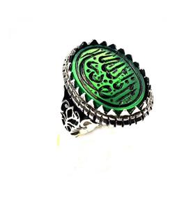 انگشتر نقره مردانه عقیق سبز