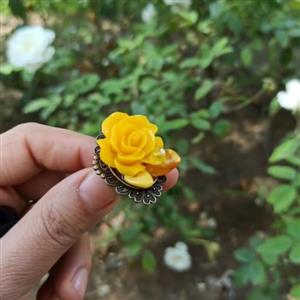 انگشتر رزین و سنگ