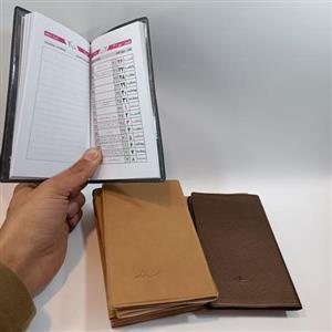 یادداشت تاریخ گذشته تقویم پالتویی 1401 جلد دار چرم صنعتی جا یادداشت دار