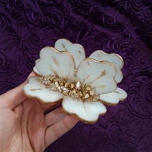 رحل قرآن رزینی طرح گل سفید