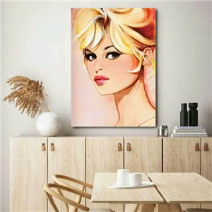 تابلو بوم چاپی لاویا طرح پرتره زن کد ART-1331