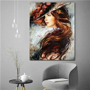 تابلو بوم چاپی لاویا طرح پرتره زن کد ART-1345