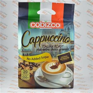 بسته ساشه کاپوچینو کوبیزکو مدل Cappuccino Extra Choco Granule بدون شکر 