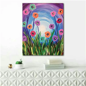 تابلو بوم چاپی لاویا طرح گل کد ART-1278