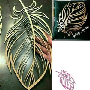رومیزی چرم آئینه ای طرح برگ