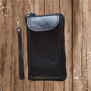 کیف پول دورزیپ تهیه شده از چرم طبیعی با کیفیت