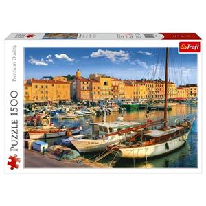 پازل 1500 تکه ی ترفل مدل بندر قدیمی سن روپه Puzzles-1500-Old Port In Saint Tropez-Trefl 