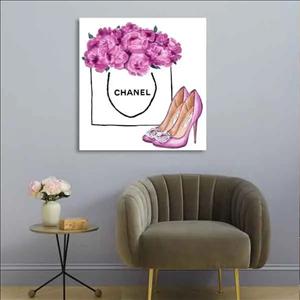 تابلو بوم چاپی لاویا طرح شنل و کفش کد ART-3153