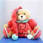 عروسک پولیشی خرس کالو قرمز (مناسب سیسمونی و نوزاد)