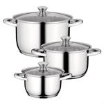 سرویس قابلمه 6 پارچه برگهف کد 1100245 Berghoff Kochgeschirr-Set 6-tlg. Gourmet Stainless Steel Essentials 