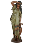 مجسمه سفالی آنتیک قدیمی کد LU956329386312  Large Terracotta Female Figure by Okcar Gladenbeck
