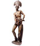 مجسمه آنتیک قدیمی کد LU6165227850572  Onyx Sculpture of an African Warrior Unique Piece  from  the 20th Century