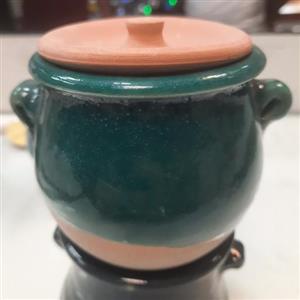 قندان سفالی و طرف ادویه سفالی.مناسب برای آشپزخانهجنس سفالکار دست