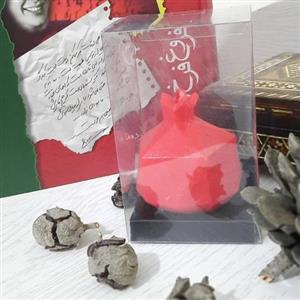 شمع انار ویژه یلدا رنگ قرمز سایز متوسط