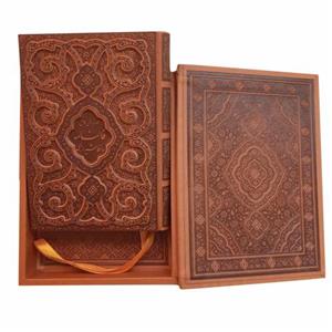125271-کتاب نفیس دیوان حافظ وزیری گلاسه چرم لیزر فانتزی جعبه دار