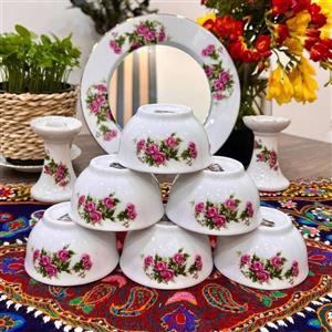 پیاله مدل گلسرخی بسته 6 عددی