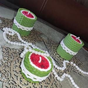 شمع موم عسل طرح یلدایی