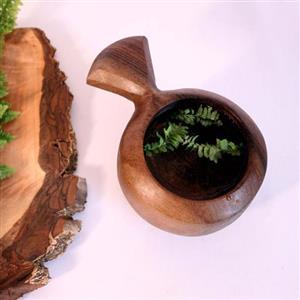 کوکسا لاگرتا کد F-KU-005 لیوان چوبی دستساز ساخته شده با چوب گردو