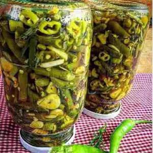 ترشی قارچ و لوبیا(300گرمی)