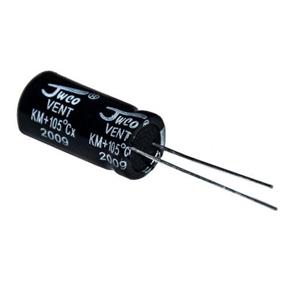 خازن الکترولیت 1000 میکروفاراد جی دبلیو کو مدل 25V بسته 48 عددی |