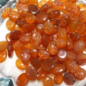 نگین عقیق یمنی اصل با نقش پنجتن