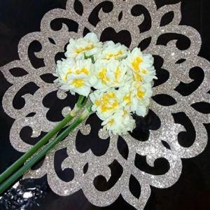 ست 3 تکه رومیزی چرم اکلیلی..کار دو رو میباشد. مناسب رومیزی جلومبلی وهم عسلی ها. سایز جلومبلی 45 در45 وعسلی ها 30 در30.