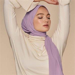 شال یاسی کرپ حریر درجه یک گرم بالا حجاب خضرا
