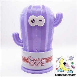 تراش رومیزی طرح کاکتوس رنگ بنفش