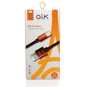 کابل شارژ USB به USB-C او آک مدل K-185 طول 1متر