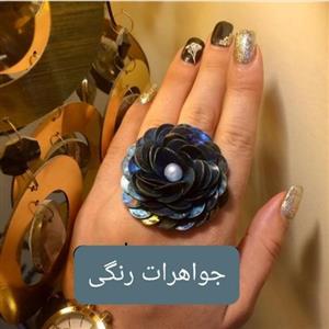 گل سینه صدفی جواهردوزی با صدف طبیعی