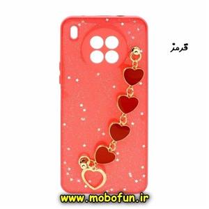 قاب گوشی Honor 50 Lite - Huawei Nova 8i هوآوی طرح لاکچری دستبندی آویزدار زنجیری قلبی قرمز کد 12