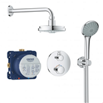 ست شیرآلات دوش حمام توکار گروهه آلمان GROHE Grohtherm mit Rainshower Cosmopolitan 160 Chrom 34735000