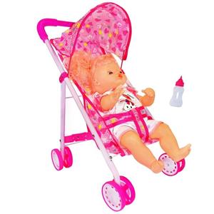 عروسک یوکوکا مدل Ukoka Doll 8013  با کالسکه Ukoka Doll 8013 With Pushchair