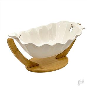 کشکول چینی پایه دار بامبو کد tr505