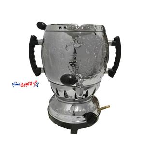 سماور گازی ذکائیان مدل آپولون ظرفیت 6 لیتر کتری شو همراه قوری