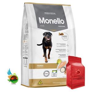 غذای خشک سگ بالغ تردیشنال مونلو با طعم مرغ Monello adult dogs traditional chicken وزن ۱ کیلوگرم بسته بندی ملودی مهربانی 