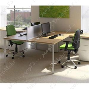 میز کار گروهی 2 نفره ال فلزی WS-25