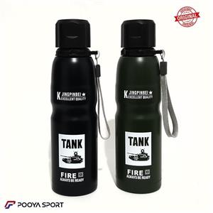 قمقمه آب فلزی استیل مدل ارتشی TANK ظرفیت 0.65 لیتر