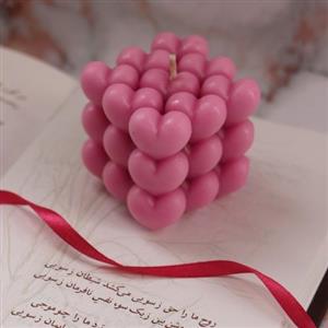 شمع مدل روبیک قلبی