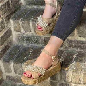 صندل مرواریدی لژ دار