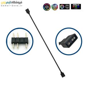 کابل افزایش طول 3 پین نورپردازی مادربورد MICRO CONNECTORS 3-Pin ARGB Extention Cable 